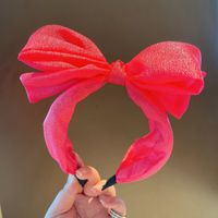 Korean Chiffon Big Butterfly Solid Color Wide-brimmed Headband sku image 3