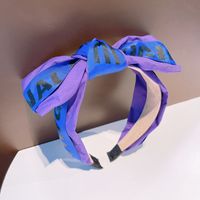 Fashion Wide Big Bow Letter Contrast Color Ribbon Headband Wholesale sku image 6