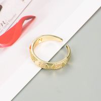 Mode Kupfer Mikro-eingelegte Glück Teufelsauge Offenen Ring sku image 1