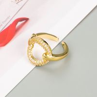 Einfacher Geometrischer Kupfervergoldeter Offener Ring sku image 1