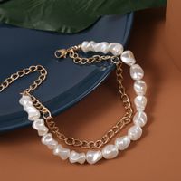Fashion Multi-layer Pearl Alloy Anklet Wholesale sku image 1