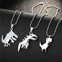 Fashion Cute Painted Small Dinosaur Alloy Necklace Wholesale main image 1