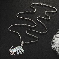 Fashion Cute Painted Small Dinosaur Alloy Necklace Wholesale main image 5