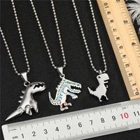 Fashion Cute Painted Small Dinosaur Alloy Necklace Wholesale main image 6