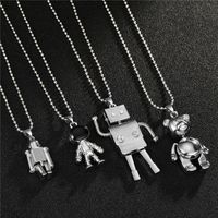 Fashion Bear Spaceman Alloy Necklace Wholesale main image 1