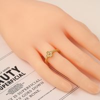 Fashion Flower Bow Knot Copper Inlaid Zircon Rings Wholesale main image 3