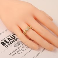 Fashion Letters Love Star Copper Inlaid Zircon Rings Wholesale main image 3