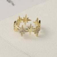 Fashion Letters Love Star Copper Inlaid Zircon Rings Wholesale main image 5