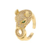 Fashion Lucky Eye Leopard Copper Inlaid Zircon Rings Wholesale main image 6