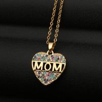 Fashion Heart-shape Copper Inlaid Zircon Necklace Wholesale main image 4