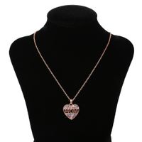 Fashion Heart-shape Copper Inlaid Zircon Necklace Wholesale main image 6