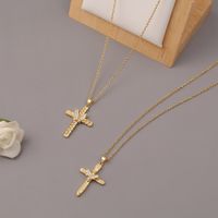 Fashion Butterfly Bee Cross Copper Inlaid Zircon Necklace Wholesale main image 1