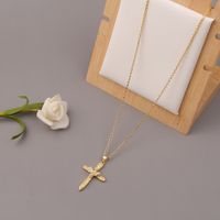 Fashion Butterfly Bee Cross Copper Inlaid Zircon Necklace Wholesale main image 4
