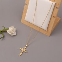 Fashion Butterfly Bee Cross Copper Inlaid Zircon Necklace Wholesale main image 5