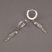 Fashion Geometric Parrot Copper Inlaid Zircon Earrings Wholesale main image 3