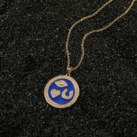 Fashion Eye Heart-shape Copper Inlaid Zircon Necklace Wholesale main image 6