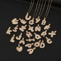 Fashion Letter Copper Necklace In Bulk main image 1
