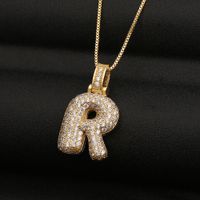 Fashion Letter Copper Necklace In Bulk main image 3