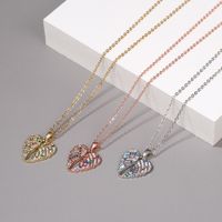 Fashion Wings Heart-shape Copper Inlaid Zircon Necklace Wholesale main image 5