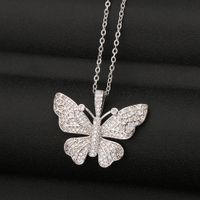Mode Schmetterling Kupfer Eingelegte Zirkon Halskette Großhandel main image 3
