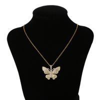 Fashion Butterfly Copper Inlaid Zircon Necklace Wholesale main image 6
