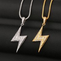 Fashion Lightning Copper Inlaid Zircon Necklace Wholesale main image 2