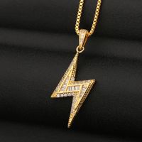 Fashion Lightning Copper Inlaid Zircon Necklace Wholesale main image 4