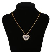 Fashion Heart-shape Copper Inlaid Zircon Necklace Wholesale main image 6