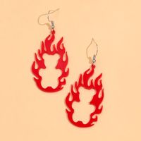 Retro Creative Acrylic Hollow Flame Earrings main image 2