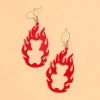 Retro Creative Acrylic Hollow Flame Earrings main image 5