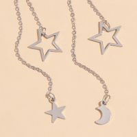 Simple Star Moon Long Chain Earrings main image 2
