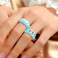 Fashion Geometric Candy Color Resin Rings Wholesale main image 1