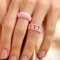 Fashion Geometric Candy Color Resin Rings Wholesale main image 3