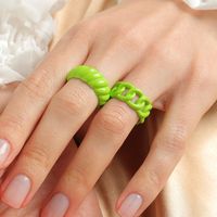 Fashion Geometric Candy Color Resin Rings Wholesale main image 4