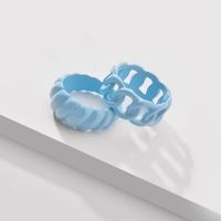 Fashion Geometric Candy Color Resin Rings Wholesale main image 5