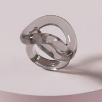 Fashion Transparent Acrylic Resin Heart-shape Rings Wholesale main image 6