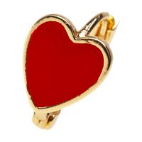 Fashion Dripping Oil Heart-shape Copper Earrings Wholesale main image 6