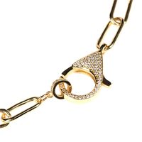 Fashion New Style Copper Interlocking Zircon Simple Necklace Set main image 5