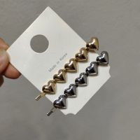 Koreanische Metall-herzform-haarspange main image 1