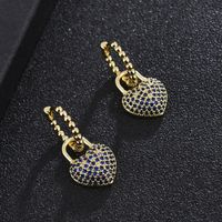Fashion Geometric Copper Inlaid Zircon Earrings Wholesale main image 5