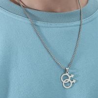 Fashion Geometric Titanium Steel Necklace Wholesale main image 4