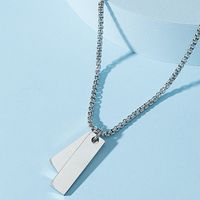 Fashion Glossy Titanium Steel Necklace Wholesale main image 4