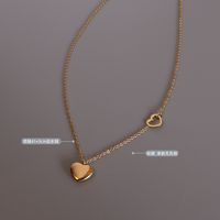 Wholesale Heart Titanium Steel Plating Necklace main image 3