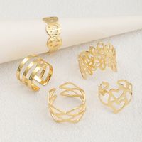Fashion Geometric Gold Hollow Alloy Rings Set Wholesale main image 5