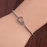 Fashion Peach Heart Stainless Steel Adjustable Bracelet main image 1