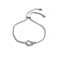 Fashion Peach Heart Stainless Steel Adjustable Bracelet main image 4