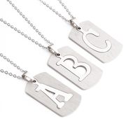 Fashion English Letter Titanium Steel Necklace Wholesale main image 1