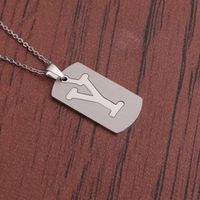 Fashion English Letter Titanium Steel Necklace Wholesale main image 6
