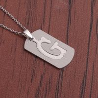 Fashion English Letter Titanium Steel Necklace Wholesale main image 4