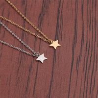 Fashion Five-pointed Star Titanium Steel Necklace Wholesale main image 3
